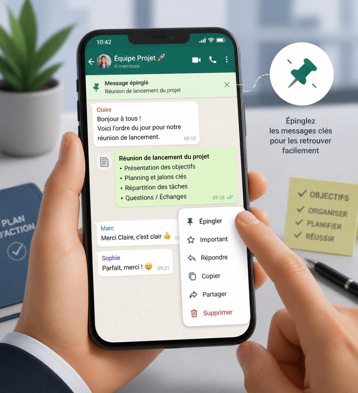 découvrez comment la fonctionnalité d'épinglage de messages sur whatsapp peut transformer votre organisation de chat en facilitant l'accès rapide aux informations importantes.