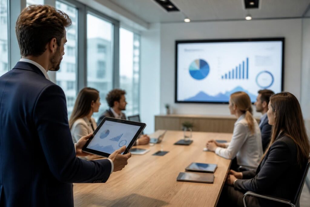 téléchargez et utilisez l'application click and share de barco pour faciliter vos présentations. partagez facilement vos contenus sans fil et en toute simplicité.