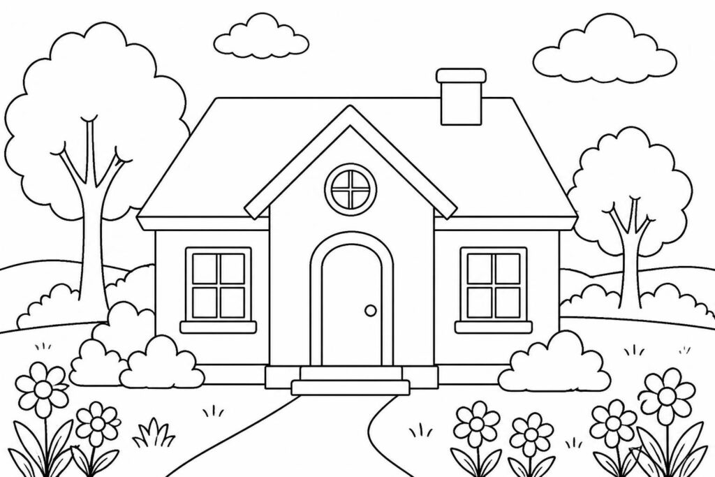 découvrez notre sélection de maisons à colorier gratuites à imprimer, parfaites pour stimuler la créativité des enfants tout en s'amusant.