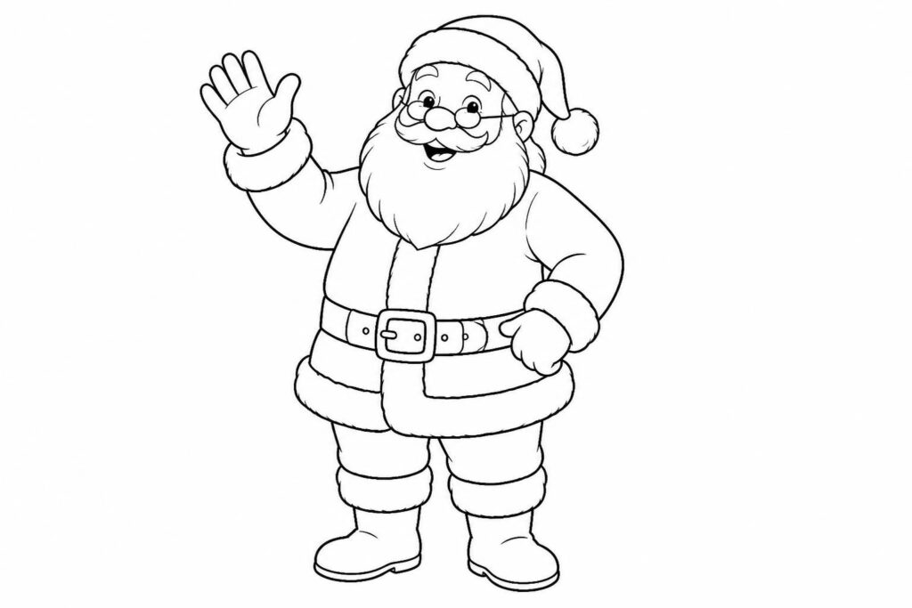 découvrez un dessin facile du père noël à réaliser pour les fêtes, accompagné de coloriages à imprimer pour petits et grands.