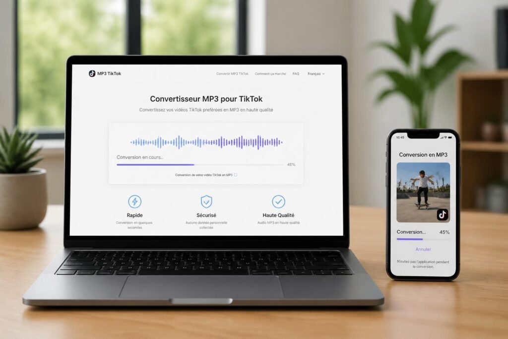 convertissez vos vidéos tiktok en fichiers mp3 facilement et rapidement avec notre convertisseur en ligne. téléchargez l'audio de vos vidéos préférées en quelques clics.