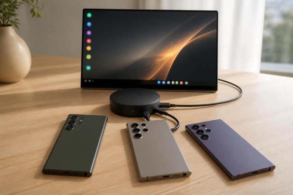 découvrez la compatibilité et les prix de la station dex samsung pour les modèles s23, s24 et s25 ultra. optimisez votre expérience mobile avec les dernières innovations samsung.